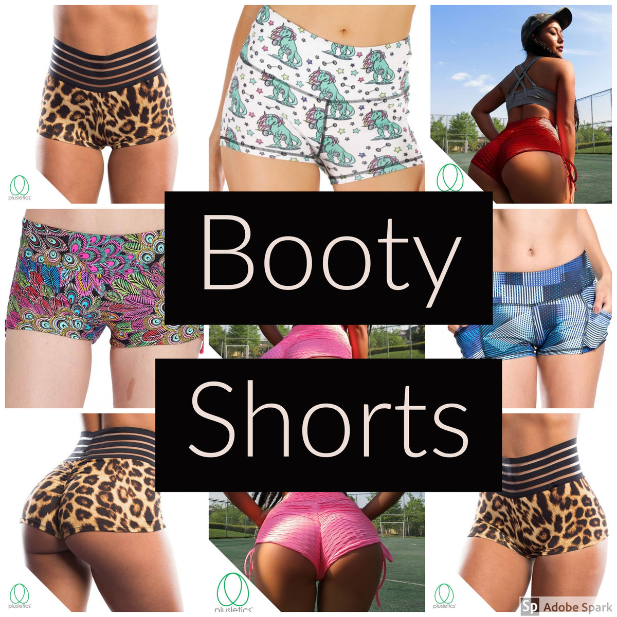 Booty Shorts – Plusletics® Apparel - Fitness Chick Enterprises, Inc.