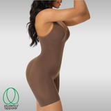 Sculptuous Mid-Thigh Catsuit - Bistre