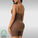 Sculptuous Mid-Thigh Catsuit - Bistre