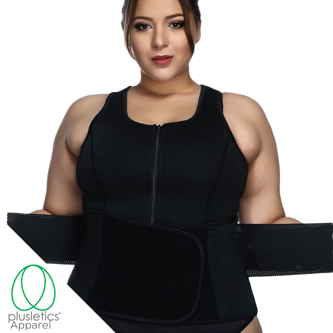 Adjustable Waist Belt & Neoprene Sweat Vest – Plusletics® Apparel
