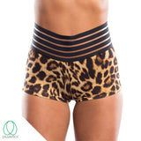 Leopard Print Scrunchy Booty Shorts