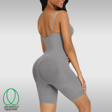 Sculptuous Mid-Thigh Catsuit - Chrome