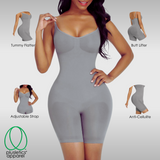 Sculptuous Mid-Thigh Catsuit - Chrome