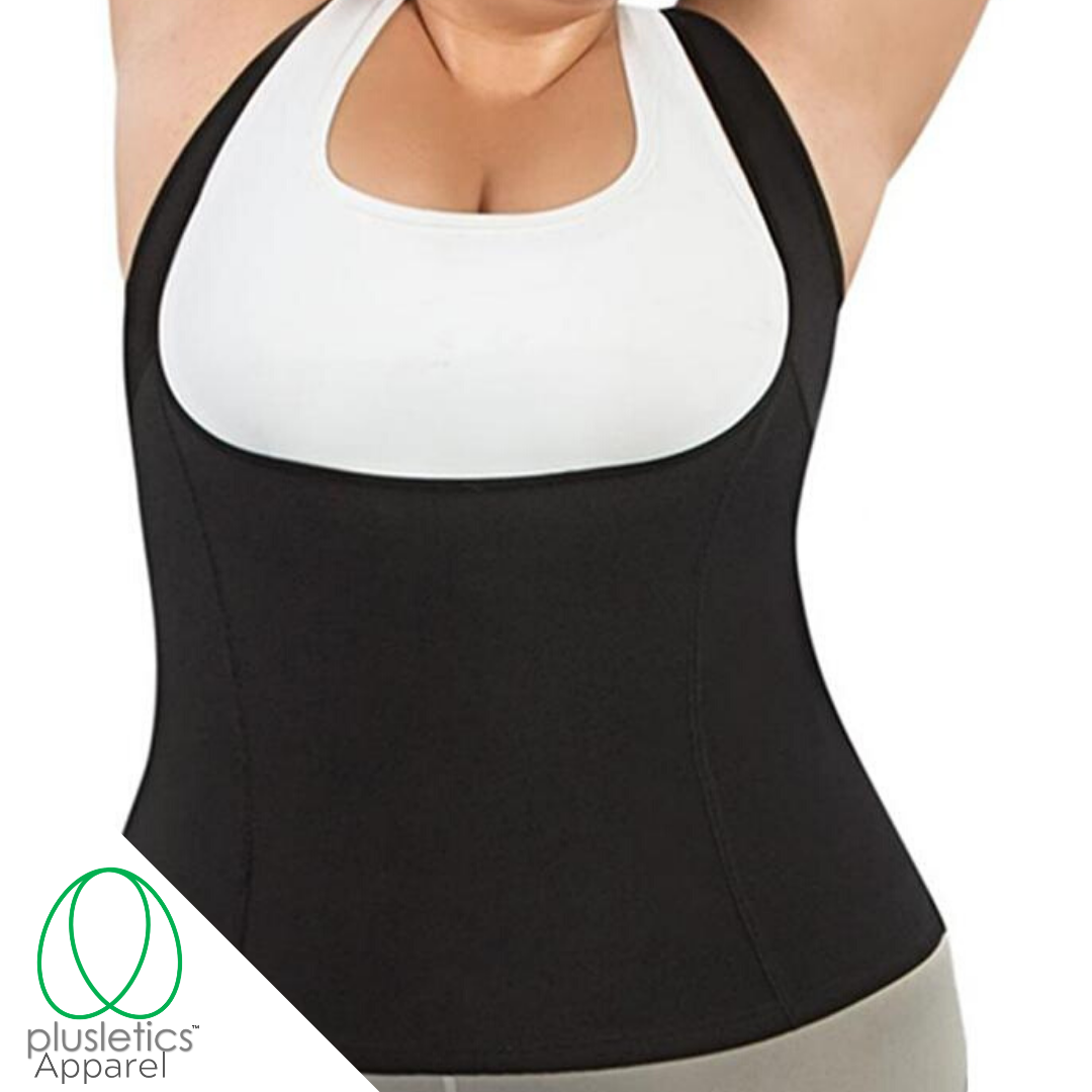 Plus Size Neoprene Sweat Camisole - Plus Size Sauna Shirt – Plusletics®  Apparel - Fitness Chick Enterprises, Inc.