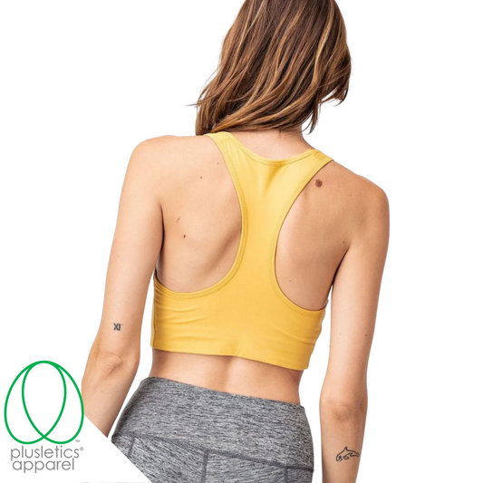 The Basics Racerback Sports Bra - Mustard