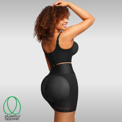 SculptEase™ Banded Silhouette Shorts - Black