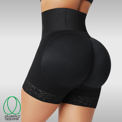SculptEase™ Banded Silhouette Shorts - Black