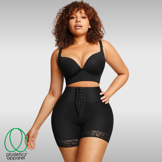SculptEase™ Banded Silhouette Shorts - Black