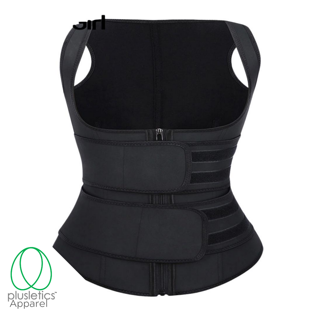 Wonder-Beauty Latex Waist Trainer for Women Plus Size Workout Waist  Training Vest with Straps Adjustable Gym Corset Waist Trimmer, Black(hook