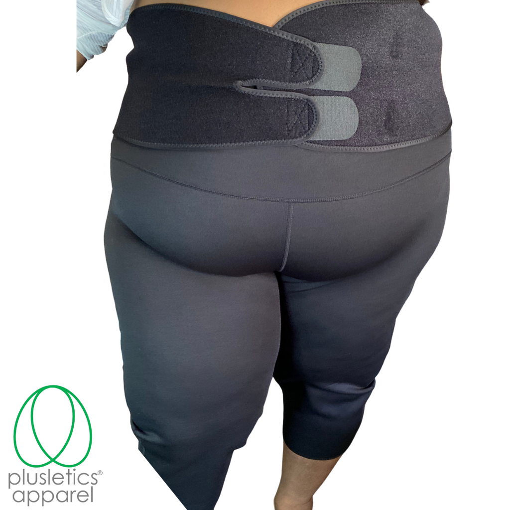 Attack the FUPA 2-in-1 Sweat Pants  PLUS SIZE SAUNA PANTS – Plusletics®  Apparel - Fitness Chick Enterprises, Inc.