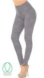 Houndstooth Burgundy Accent Plus Size Leggings