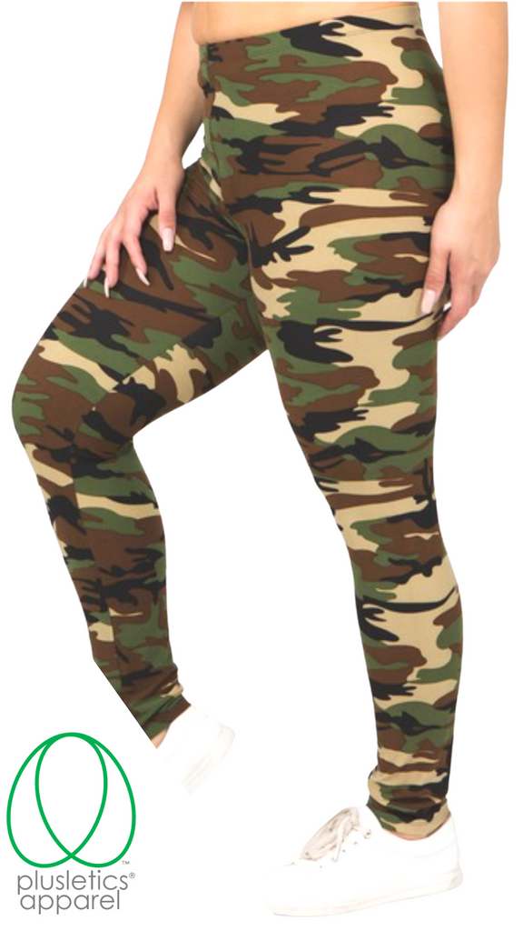 Plus size 2025 camouflage leggings