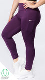 Slim Fit Mobile Pocket Tights - Purple