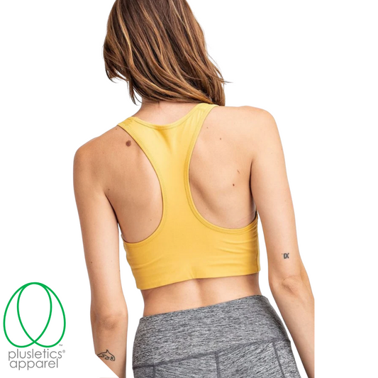 The Basics Racerback Sports Bra - Mustard