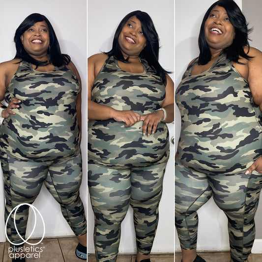 Camo Active Gym Set - Army Green